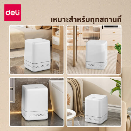 ถังขยะแบบฝากด VUSIGN VS1128-WH-01 สีขาว ขนาด 23X23X30 CM_7
